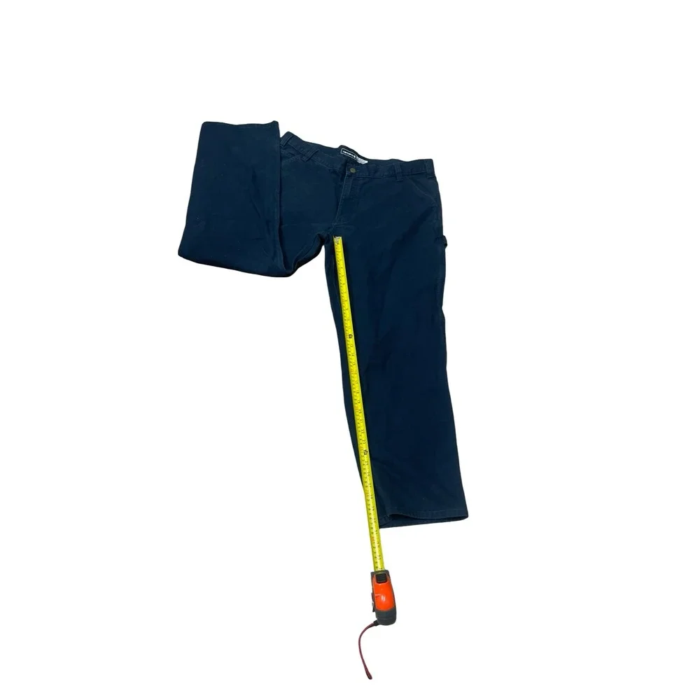 Carhartt Mens Relaxed Fit Carpenter Pants Navy Blue Duck Canvas 40x32 Workwear